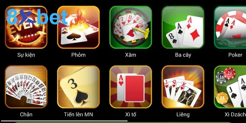 Game bài 8xbet – Nơi làm giàu của nhiều anh em cược thủ