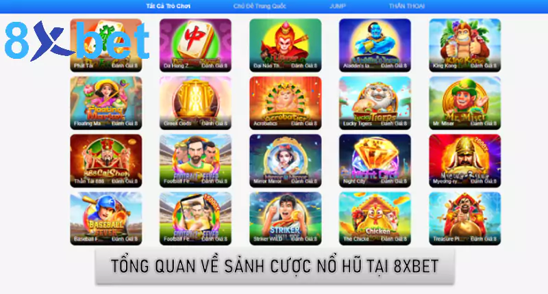 Nổ hũ 8xbet: Thiên đường game slot và jackpot khủng chờ đón
